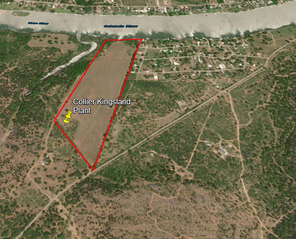 Proposed Collier Sand Plant on Llano River Arm of Lake LBJ